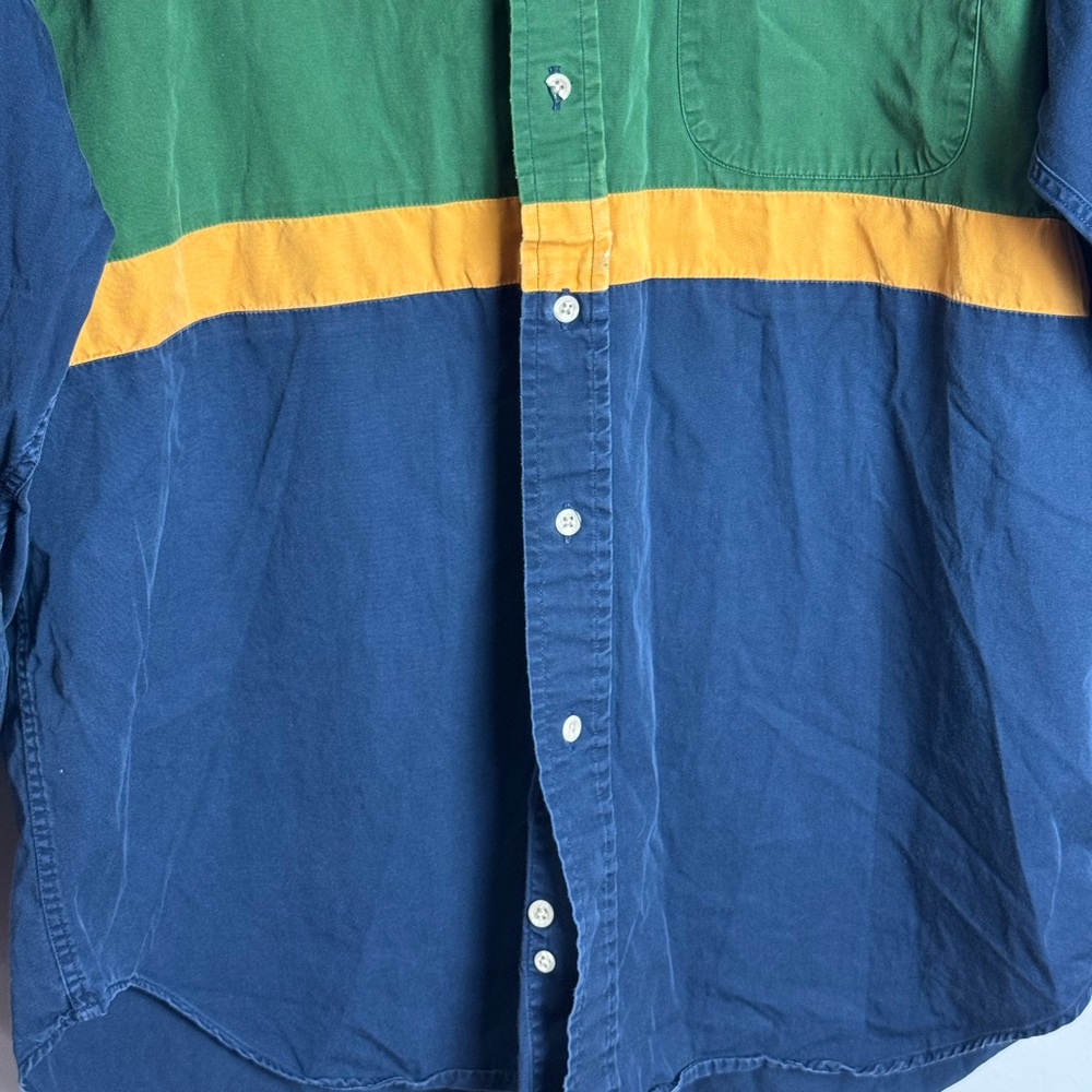Vintage Tommy Hilfiger Colorblock Button-Down Shirt Men’s Medium - Picture 5 of 10